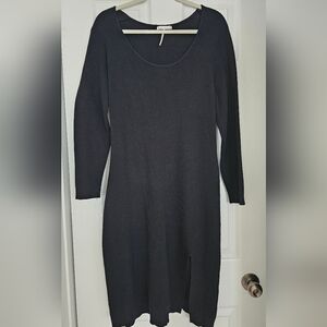 Chic Long Sleeve Black Dress
